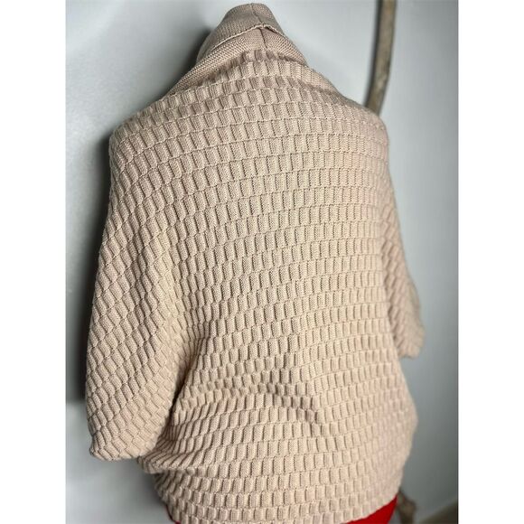 Jennifer Lopez Women's Beige Open Front Cardigan Shawl Collar Size M - Picture 6 of 13